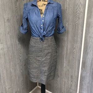 Grey pencil skirt